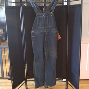Denim carpenter overalls